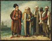 Benjamin West The Ambassador from Tunis with His Attendants as He Appeared in England in 1781 Sweden oil painting artist